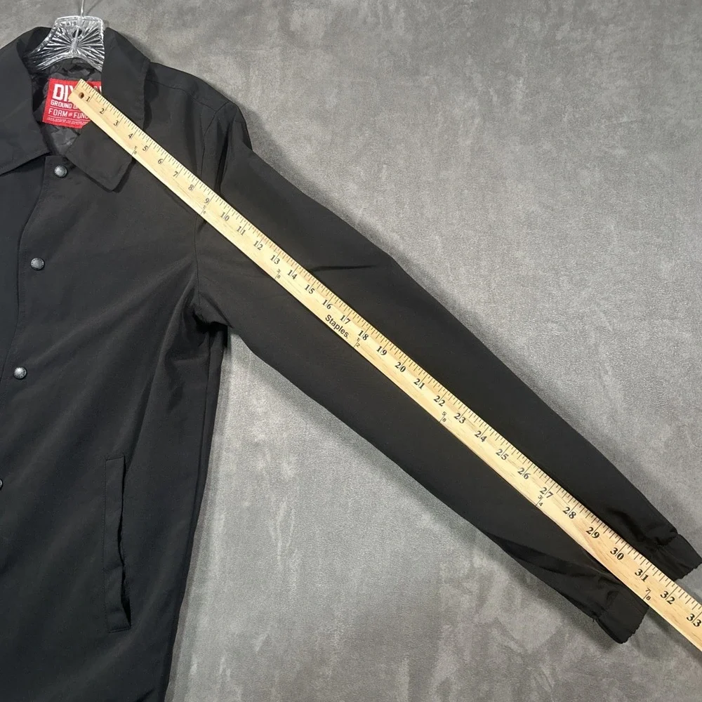 Dixxon Ground Up Customs Mens XS Black Snap Windbreaker Work Jacket